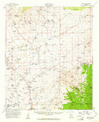 Oracle Arizona Historical topographic map, 1:62500 scale, 15 X 15 Minute, Year 1959