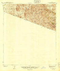 Oro Blanco Arizona Historical topographic map, 1:62500 scale, 15 X 15 Minute, Year 1944
