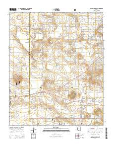Ortega Mountain Arizona Current topographic map, 1:24000 scale, 7.5 X 7.5 Minute, Year 2014