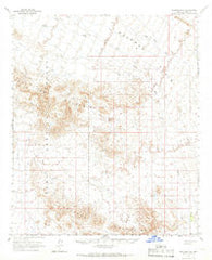 Palomas Mts Arizona Historical topographic map, 1:62500 scale, 15 X 15 Minute, Year 1965
