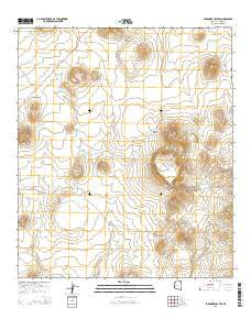 Paramore Crater Arizona Current topographic map, 1:24000 scale, 7.5 X 7.5 Minute, Year 2014