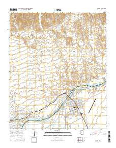 Parker Arizona Current topographic map, 1:24000 scale, 7.5 X 7.5 Minute, Year 2014