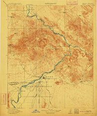 Parker Arizona Historical topographic map, 1:125000 scale, 30 X 30 Minute, Year 1911