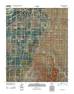 Parker SE Arizona Historical topographic map, 1:24000 scale, 7.5 X 7.5 Minute, Year 2011
