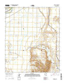Parker SE Arizona Current topographic map, 1:24000 scale, 7.5 X 7.5 Minute, Year 2014