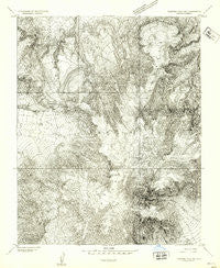 Pastora Peak SW Arizona Historical topographic map, 1:24000 scale, 7.5 X 7.5 Minute, Year 1953