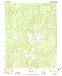 Pastora Peak Arizona Historical topographic map, 1:24000 scale, 7.5 X 7.5 Minute, Year 1982