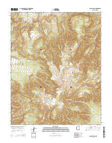 Pastora Peak Arizona Current topographic map, 1:24000 scale, 7.5 X 7.5 Minute, Year 2014