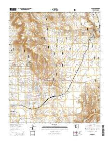 Paulden Arizona Current topographic map, 1:24000 scale, 7.5 X 7.5 Minute, Year 2014