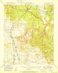 Paulden Arizona Historical topographic map, 1:62500 scale, 15 X 15 Minute, Year 1950