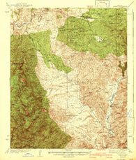 Payson Arizona Historical topographic map, 1:62500 scale, 15 X 15 Minute, Year 1942