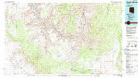 Peach Springs Arizona Historical topographic map, 1:100000 scale, 30 X 60 Minute, Year 1986