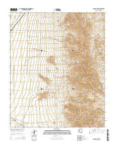 Peacock Peak Arizona Current topographic map, 1:24000 scale, 7.5 X 7.5 Minute, Year 2014