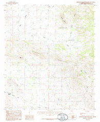 Pedregosa Mountains West Arizona Historical topographic map, 1:24000 scale, 7.5 X 7.5 Minute, Year 1986
