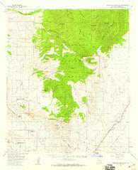 Pedregosa Mountains Arizona Historical topographic map, 1:62500 scale, 15 X 15 Minute, Year 1958
