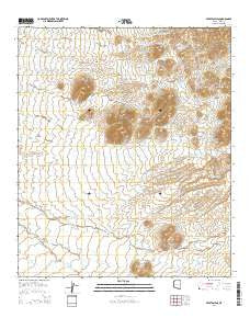 Penitas Hills Arizona Current topographic map, 1:24000 scale, 7.5 X 7.5 Minute, Year 2014