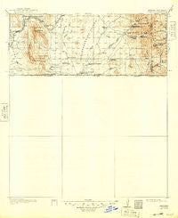 Perilla Arizona Historical topographic map, 1:125000 scale, 30 X 30 Minute, Year 1919