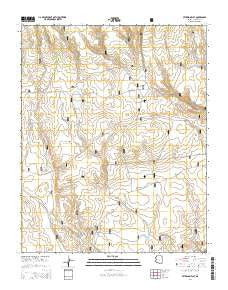 Peterson Flat Arizona Current topographic map, 1:24000 scale, 7.5 X 7.5 Minute, Year 2014