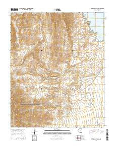 Petroglyph Wash Arizona Current topographic map, 1:24000 scale, 7.5 X 7.5 Minute, Year 2014