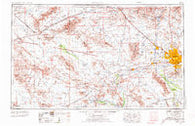 Phoenix Arizona Historical topographic map, 1:250000 scale, 1 X 2 Degree, Year 1954