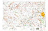 Phoenix Arizona Historical topographic map, 1:250000 scale, 1 X 2 Degree, Year 1954