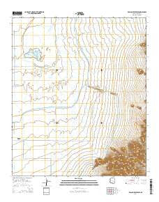 Picacho Reservoir Arizona Current topographic map, 1:24000 scale, 7.5 X 7.5 Minute, Year 2014
