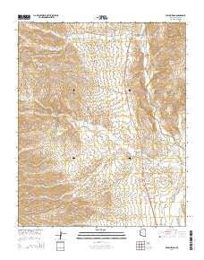 Pilgrim Wash Arizona Current topographic map, 1:24000 scale, 7.5 X 7.5 Minute, Year 2014