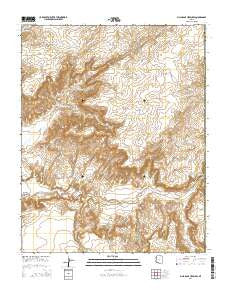 Pillars of Hercules Arizona Current topographic map, 1:24000 scale, 7.5 X 7.5 Minute, Year 2014