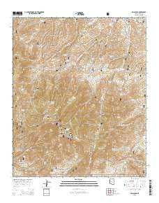 Pinal Peak Arizona Current topographic map, 1:24000 scale, 7.5 X 7.5 Minute, Year 2014