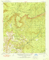Pine Arizona Historical topographic map, 1:62500 scale, 15 X 15 Minute, Year 1934