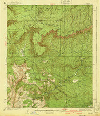 Pine Arizona Historical topographic map, 1:62500 scale, 15 X 15 Minute, Year 1940