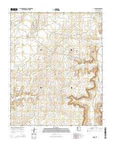 Pinon Arizona Current topographic map, 1:24000 scale, 7.5 X 7.5 Minute, Year 2014