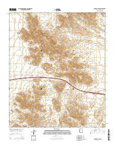 Plomosa Pass Arizona Current topographic map, 1:24000 scale, 7.5 X 7.5 Minute, Year 2014