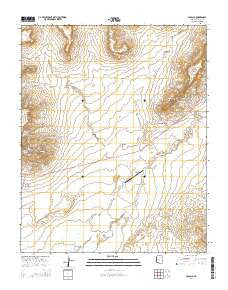 Polacca Arizona Current topographic map, 1:24000 scale, 7.5 X 7.5 Minute, Year 2014