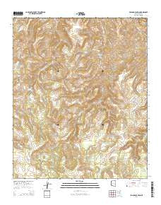 Popcorn Canyon Arizona Current topographic map, 1:24000 scale, 7.5 X 7.5 Minute, Year 2014