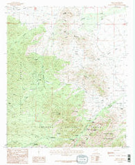 Portal Arizona Historical topographic map, 1:24000 scale, 7.5 X 7.5 Minute, Year 1987