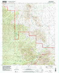 Portal Arizona Historical topographic map, 1:24000 scale, 7.5 X 7.5 Minute, Year 1998