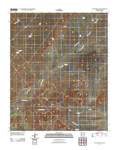 Potter Mesa Tank Arizona Historical topographic map, 1:24000 scale, 7.5 X 7.5 Minute, Year 2011