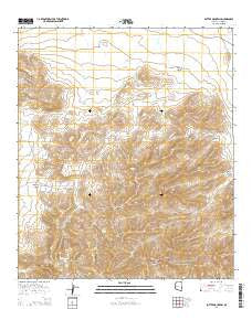 Potter Mountain Arizona Current topographic map, 1:24000 scale, 7.5 X 7.5 Minute, Year 2014