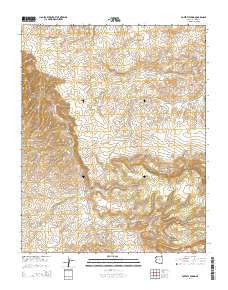 Poverty Spring Arizona Current topographic map, 1:24000 scale, 7.5 X 7.5 Minute, Year 2014