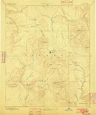 Prescott Arizona Historical topographic map, 1:250000 scale, 1 X 1 Degree, Year 1892