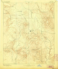 Prescott Arizona Historical topographic map, 1:250000 scale, 1 X 1 Degree, Year 1892
