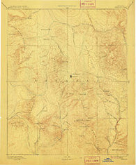 Prescott Arizona Historical topographic map, 1:250000 scale, 1 X 1 Degree, Year 1892
