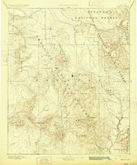 Prescott Arizona Historical topographic map, 1:250000 scale, 1 X 1 Degree, Year 1892