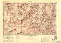 Prescott Arizona Historical topographic map, 1:250000 scale, 1 X 2 Degree, Year 1950