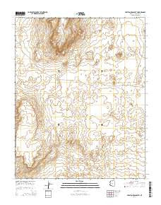 Preston Mesa South Arizona Current topographic map, 1:24000 scale, 7.5 X 7.5 Minute, Year 2014