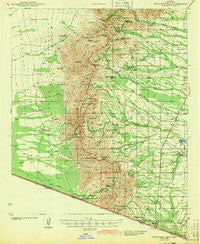 Presumido Peak Arizona Historical topographic map, 1:62500 scale, 15 X 15 Minute, Year 1943