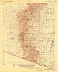 Presumido Peak Arizona Historical topographic map, 1:62500 scale, 15 X 15 Minute, Year 1943
