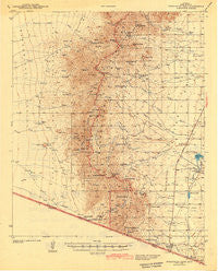 Presumido Peak Arizona Historical topographic map, 1:62500 scale, 15 X 15 Minute, Year 1943
