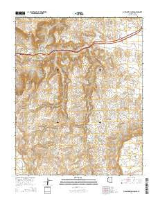 Purgatory Canyon Arizona Current topographic map, 1:24000 scale, 7.5 X 7.5 Minute, Year 2014